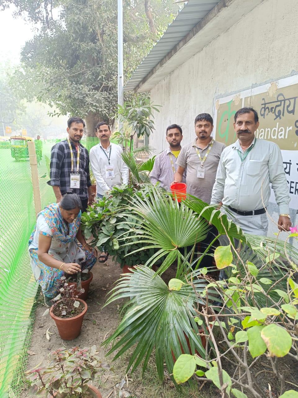 Placing of potted plants in Head Office and Stores of Kendriya Bhandar on 14th November 2024