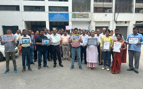 'Prabhat Pheri' conducted by Kendriya Bhandar officers and employees at Pushpa Bhawan on 26th September 2023